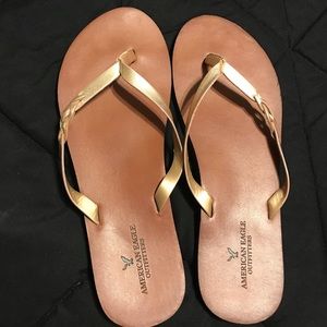 American Eagle Gold Flip Flops